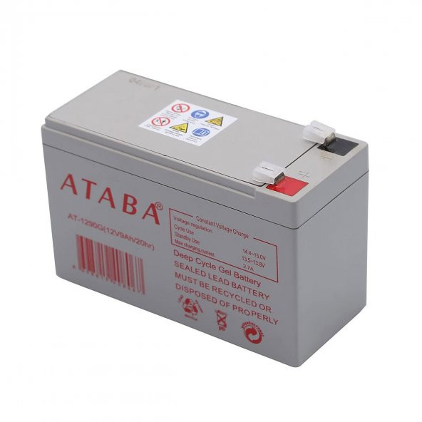 Ataba 12V 9Ah Bakımsız Jel Akü - Resim 2