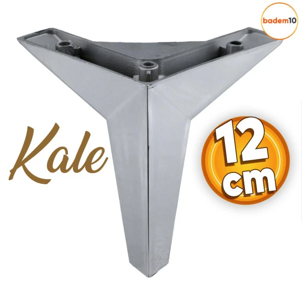 Kale Lüks Mobilya Kanepe Sehpa Tv Ünitesi Koltuk Ayağı 12 Cm Krom Renk Baza Ayakları ürün görseli 1