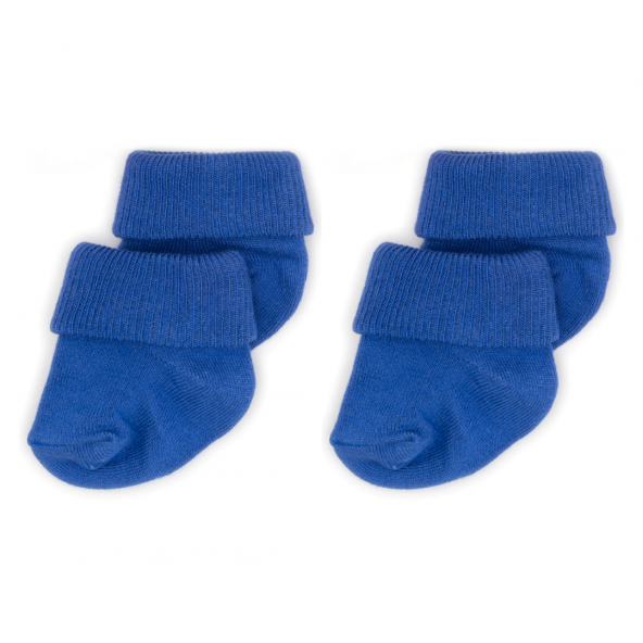 Novibaby 2li Bambu Bebek Çorap I Navy Blue I 0-6 ay I Lacivert Yenidoğan Bebek Çorabı ürün görseli 1
