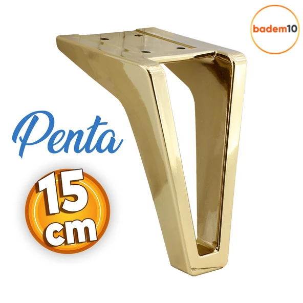 Penta Lüks Mobilya Kanepe Sehpa Tv Ünitesi Koltuk Ayağı 15 Cm Altın Gold Baza Ayakları ürün görseli 1