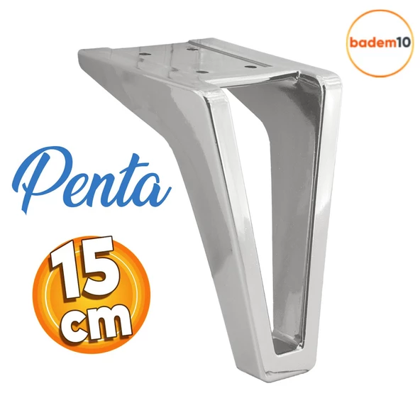 Penta Lüks Mobilya Kanepe Sehpa Tv Ünitesi Koltuk Ayağı 15 Cm Plastik Krom Renk Baza Ayakları ürün görseli 1