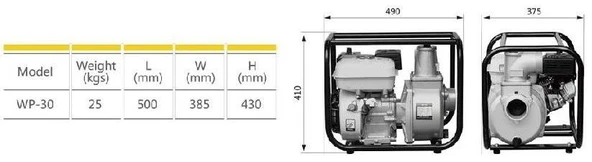 Gardenpro WP-30 Benzinli Su Motoru 3x3 - Resim 3