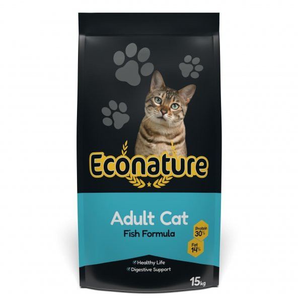Econature Balıklı Yetişkin Kedi Maması 15 Kg ürün görseli 1