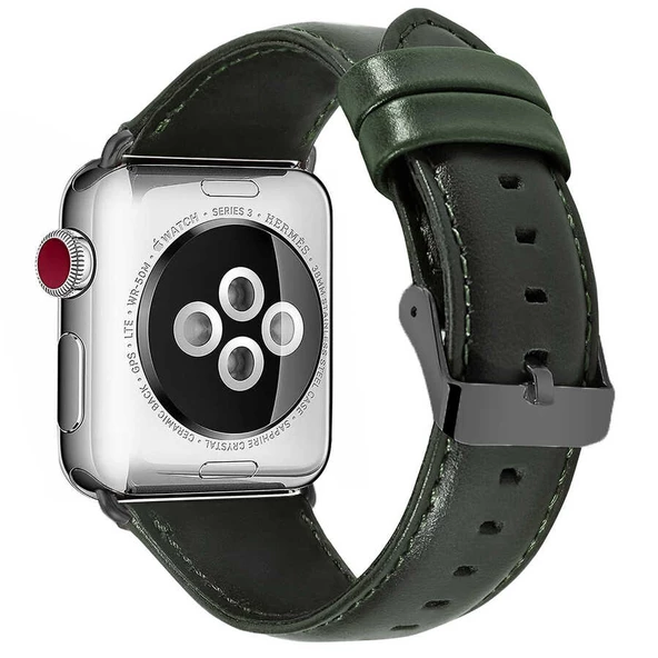 Apple Watch Ultra 49mm Kordon Luxury Leather Deri Strap Kordon ürün görseli 1