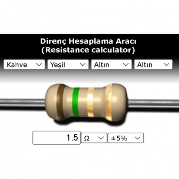 OEM 1.5 R (Ohm) Direnç ürün görseli 1