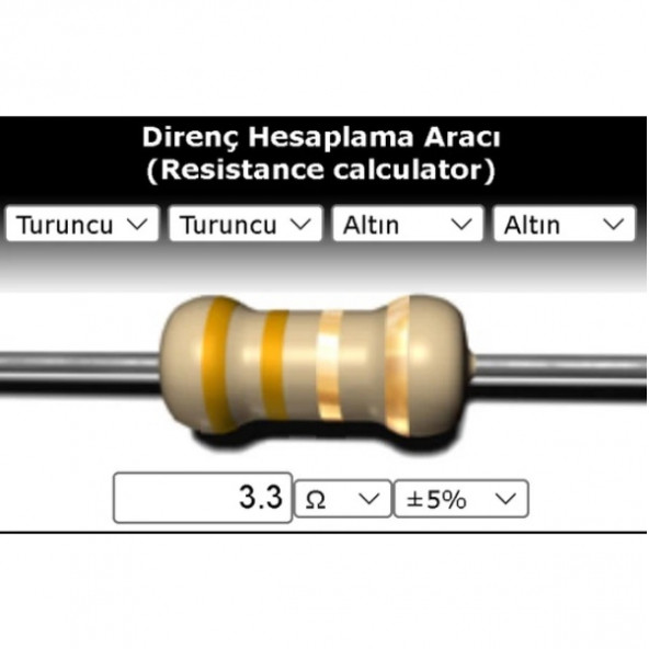 OEM 3.3 R (Ohm) Direnç ürün görseli 1