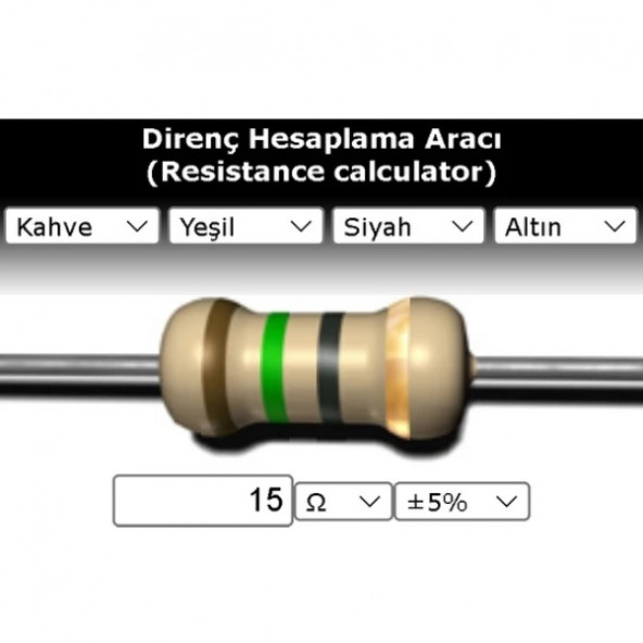 OEM 15 R (Ohm) Direnç ürün görseli 1