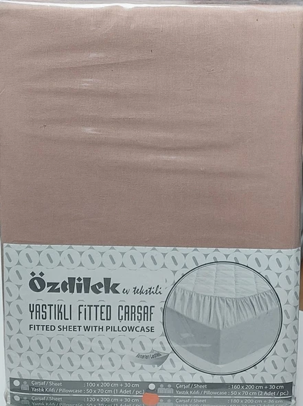 Özdilek Colourist Fitted Lastikli Tek Kişilik Çarşaf Seti (100x200)-Toprak Kahve ürün görseli 1