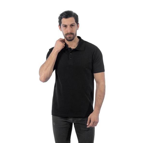 Şensel, Polo Yaka Tişört, Siyah -136E1050- T-shirt, Tshirt, Kısa Kollu ürün görseli 1