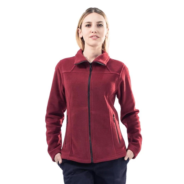 Şensel, Kadın Polar Mont, Bordo -99E315- Cepli, Outdoor ürün görseli 1