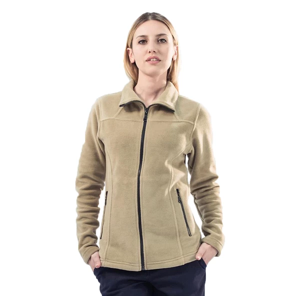 Şensel, Kadın Polar Mont, Bej -99E311- Cepli, Fermuarlı, Outdoor ürün görseli 1