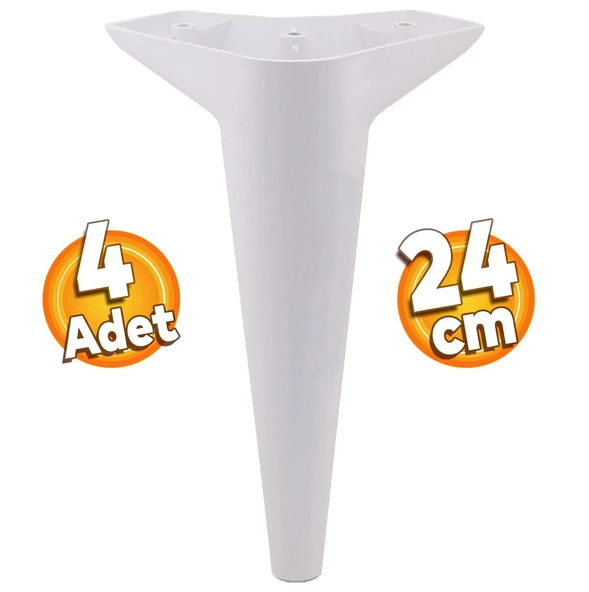 Aspen 4 Adet Lüks Mobilya Kanepe Koltuk Tv Ünitesi Konsol Ayağı Ayakları 24 Cm Beyaz Ayak ürün görseli 1