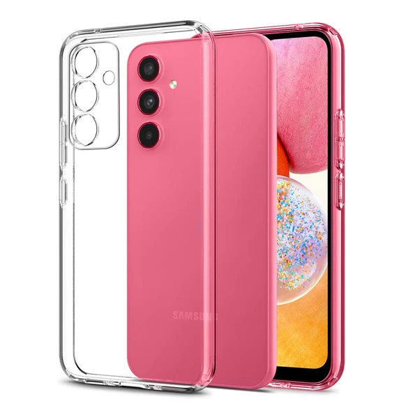 FitCase Samsung Galaxy A14 Kılıf Kamera Korumalı Silikon Şeffaf Kapak ürün görseli 1