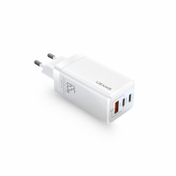 Usams US-CC110 65W GaN Şarj Başlığı + US-SJ459 100W Type-C to Type-C Şarj ve Data Kablosu Hızlı Şarj Kiti ürün görseli 1