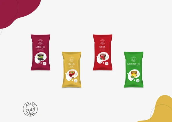 Kayla Gurme Tanecikli Meyve Çayları 4 Çeşit 16gr 80'lı Set ürün görseli 1