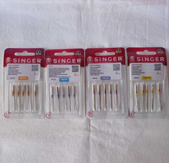 SINGER 4 Paket Orjinal Dikiş Makinası Iğnesi 2045-12 / 2045-14 / ürün görseli 1