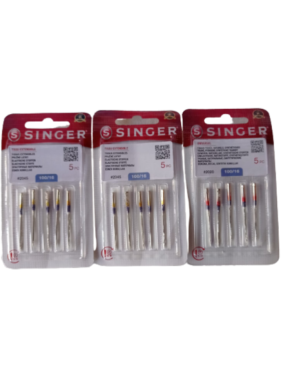 Singer 3 Paket 16 Numara Dikiş Makinesi İğnesi (Kalın Kumaş) ürün görseli 1