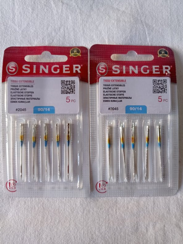 Singer 2 Peket 14 Numara Dikiş Makinesi İğnesi (Standart Dikiş) ürün görseli 1