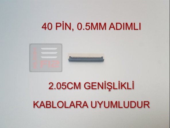 40 Pin 0.5mm Adımlı Flex Kablo Sabitleyici Ffc Konnektör Soketi Sabitleme Fleks Bağlama Aparatı ürün görseli 1