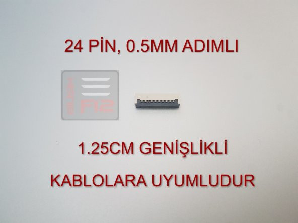 24 pin 0.5mm Adımlı Flex Kablo Sabitleyici Ffc Konnektör Soketi Sabitleme Fleks Bağlama Aparatı ürün görseli 1