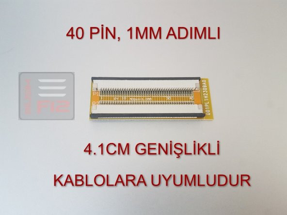 40 PİN 1MM ADIMLI FLEX KABLO UZATICI FFC UZATMA SOKETİ FLEKS EKLEME BİRLEŞTİRME APARATI KONNEKTÖRÜ ürün görseli 1