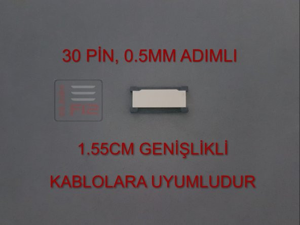 30 PİN 0.5MM ADIMLI FLEX KABLO UZATICI FFC UZATMA SOKETİ FLEKS EKLEME BİRLEŞTİRME APARATI KONNEKTÖRÜ ürün görseli 1