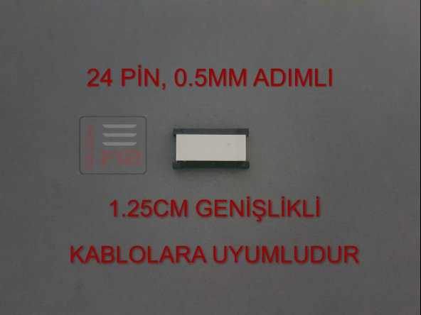 24 PİN 0.5MM ADIMLI FLEX KABLO UZATICI FFC UZATMA SOKETİ FLEKS EKLEME BİRLEŞTİRME APARATI KONNEKTÖRÜ ürün görseli 1