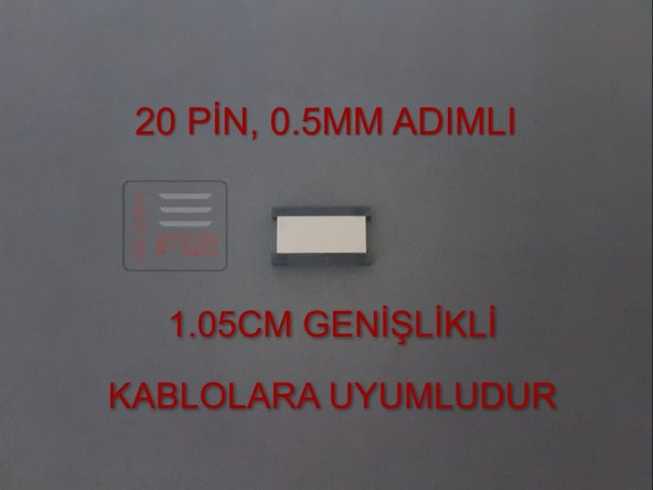 20 PİN 0.5MM ADIMLI FLEX KABLO UZATICI FFC UZATMA SOKETİ FLEKS EKLEME BİRLEŞTİRME APARATI KONNEKTÖRÜ ürün görseli 1