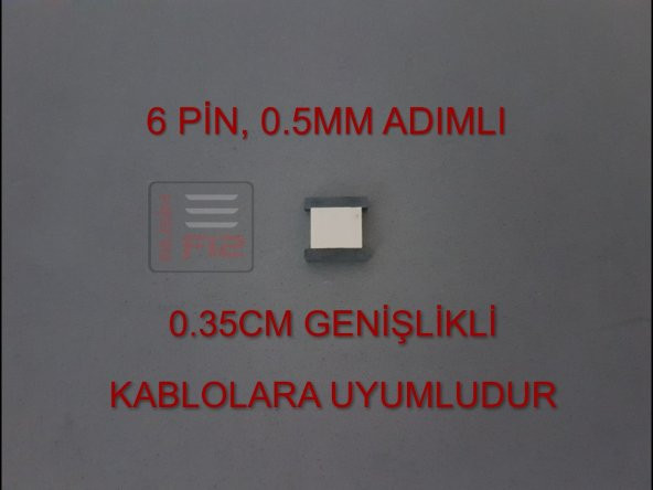 6 PİN 0.5MM ADIMLI FLEX KABLO UZATICI FFC UZATMA SOKETİ FLEKS EKLEME BİRLEŞTİRME APARATI KONNEKTÖRÜ ürün görseli 1