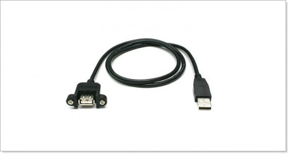 USB 2.0 Panel Tipi Vidalı Uzatma Kablosu 1.5 Metre ürün görseli 1