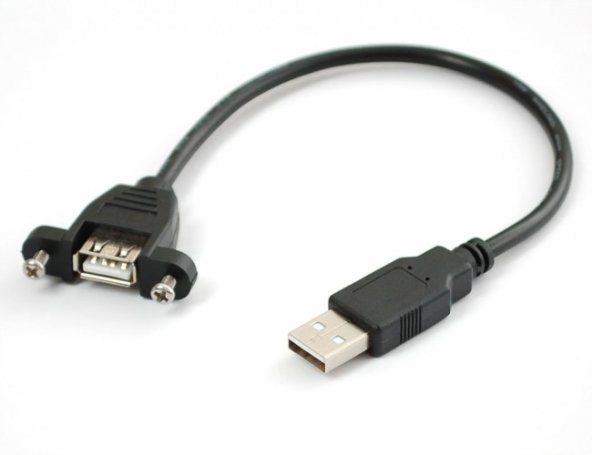 USB 2.0 Panel Tipi Vidalı Uzatma Kablosu 50 cm ürün görseli 1