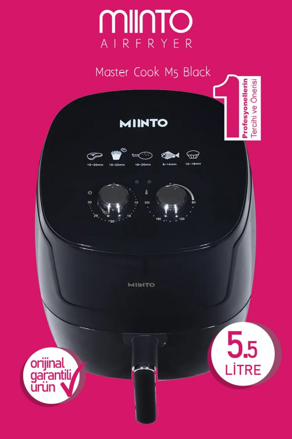 AIRFRYER 5.5lt  Master Cook M6w - Resim 2