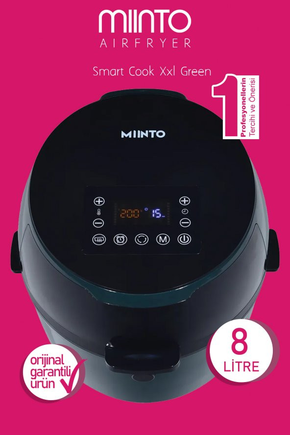 AIRFRYER 8lt  Smart Cook XXL Green - Resim 3