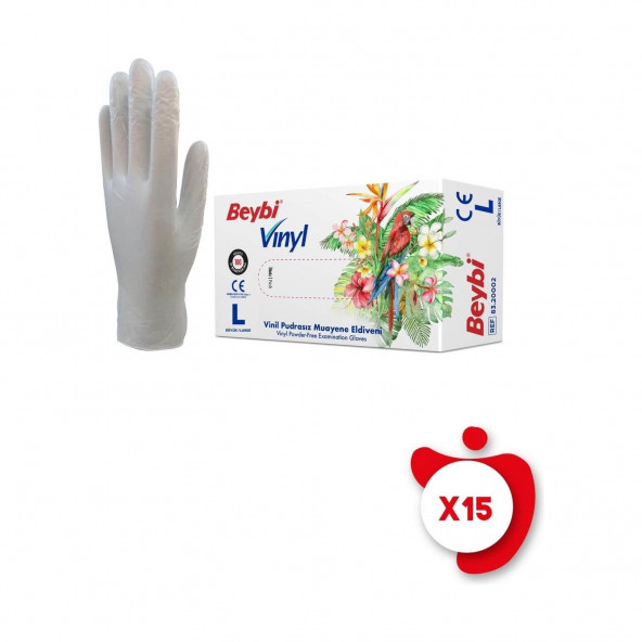 BEYBİ VİNİL ELDİVEN (m)BEDEN 20PAKET 100 ADET ürün görseli 1