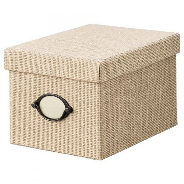 Kapaklı Kutu 18x25x15 Cm Bej Düzenleme-Raf-Ünite Kutusu Kulplu Toparlayıcı Kutu ürün görseli 1