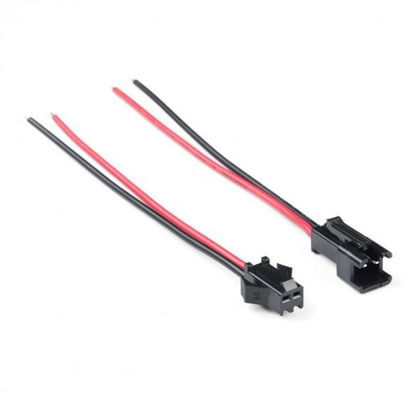 2 Pin Erkek+Dişi DC Kablo - Siyah - Resim 2