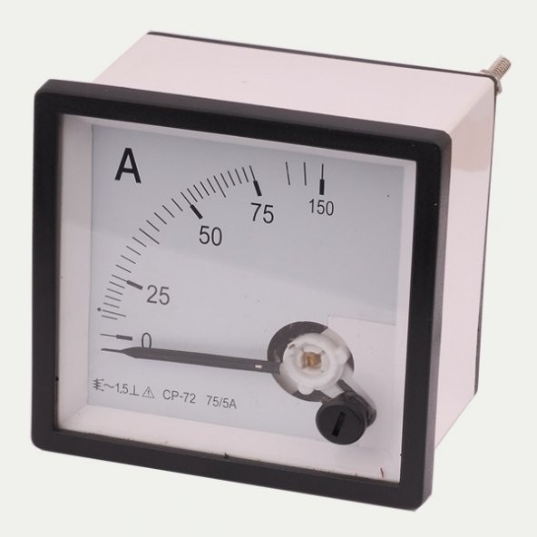 EMG Ampermetre 75-5A 72x72mm 2000V AC 50Hz - Resim 2