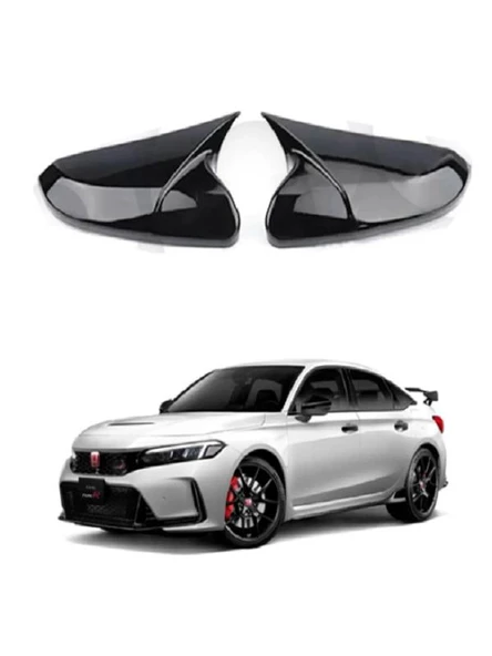 Hodan Civic 2022 Fe Kasa Araca Özel Batman Yarasa Ayna Kapağı Pianoblack ürün görseli 1