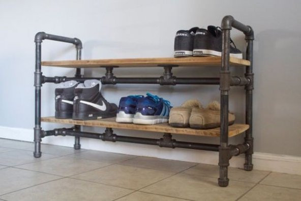 Dekoratif Borudan Ayakkabılık 100 cm RafNo535 ürün görseli 1