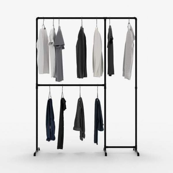 Dekoratif Borudan Askılık 300 cm RafNo620 - Resim 2