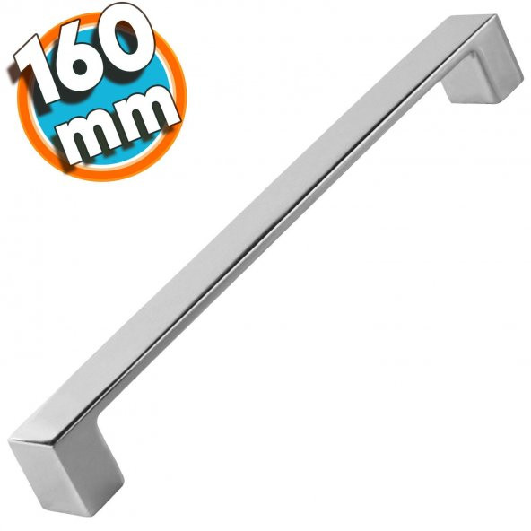Mobilya Mutfak Banyo Dolabı Çekmece Dolap Kapak Kulpu Kulbu Krom160 mm Metal Kulp ürün görseli 1