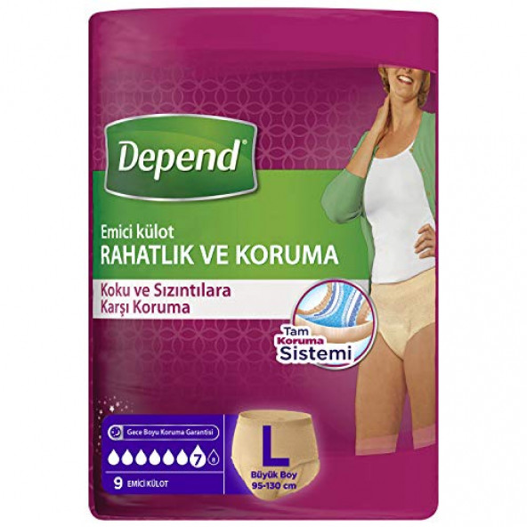 Depend emici külod rahatlık ve kouma 9 adetli ürün görseli 1