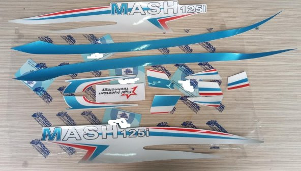 MONDIAL MASH 125 ETİKET SETİ MAVİ ORJINAL ürün görseli 1