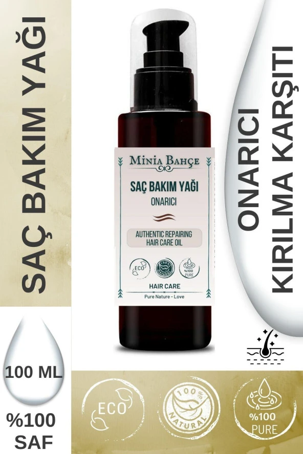 Onarıcı Saç Bakım Yağı, %100 Doğal Ve Katkısız, 100ml ürün görseli 1
