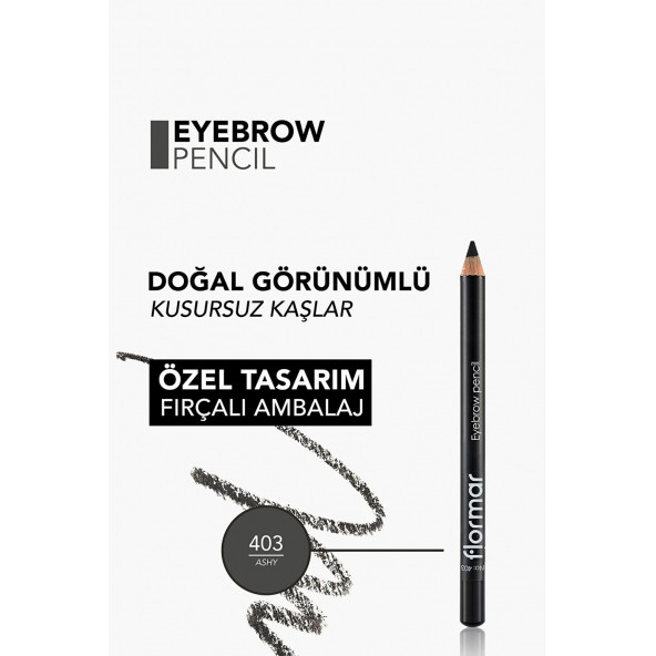 FLORMAR Eyebrow Pencil No: 403 Ashy - Resim 5