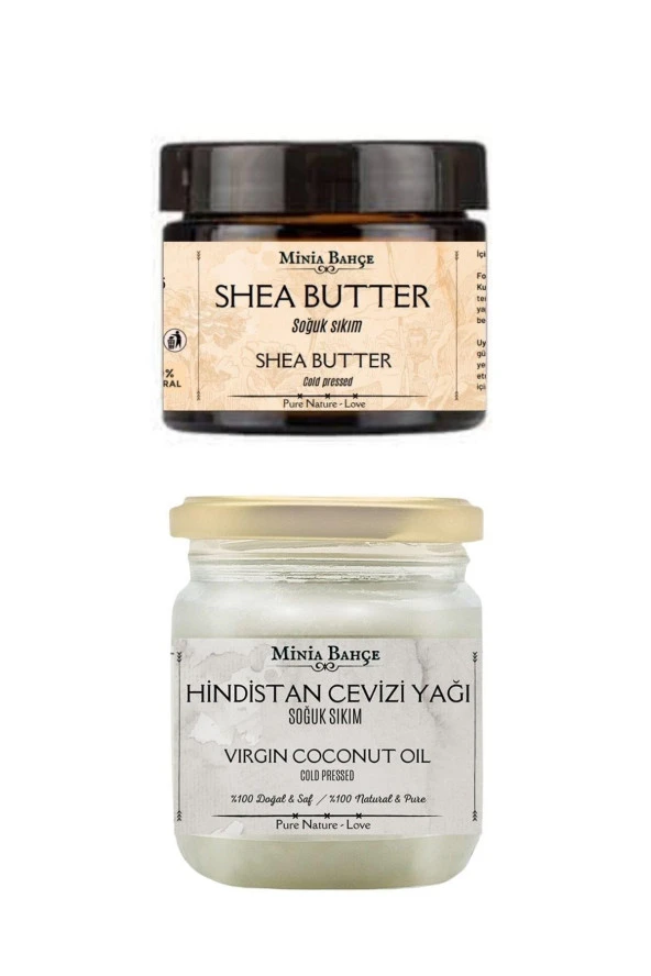 Soğuk Sıkım Shea Butter ve Hindistan Cevizi Yağı (%100 Doğal & Saf) - 150 ml ürün görseli 1