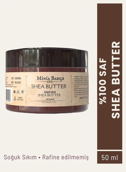 Soğuk Sıkım Shea Butter (Karite) Yağı - %100 Doğal & Saf, 50 ml ürün görseli 1