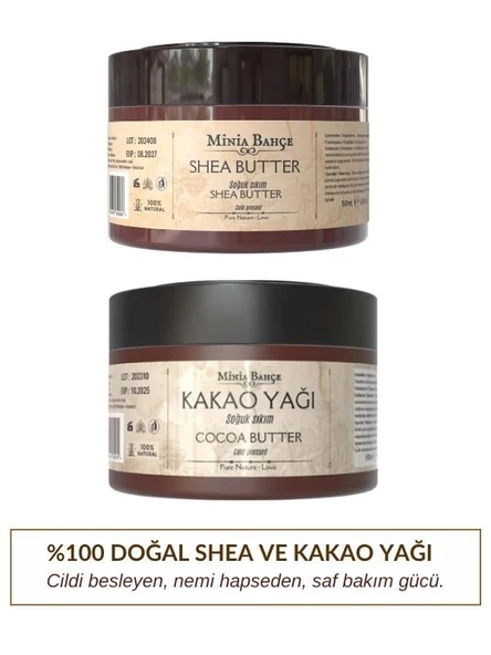Soğuk Sıkım Shea Butter Ve Kakao Yağı, %100 Doğal & Saf, 50ml ürün görseli 1