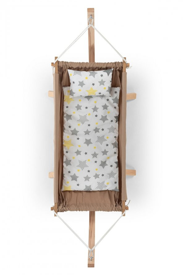 Wellgro Ahşap Bebek Hamağı-Kahve - Resim 3