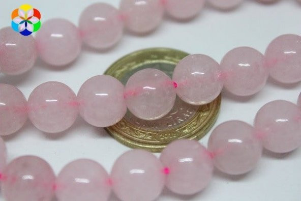 Pembe Kuvars Taşı 10mm/adet ürün görseli 1